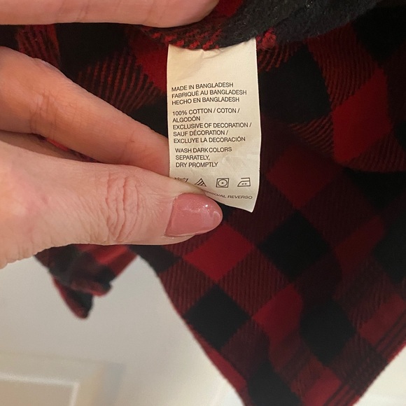 G.H.Bass Men's XL Red Black Buffalo Check Flannel Shirt 100% Cotton Button Up - Picture 5 of 5